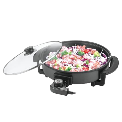 MIOAOTCE 12" Round Electric Skillet with lid